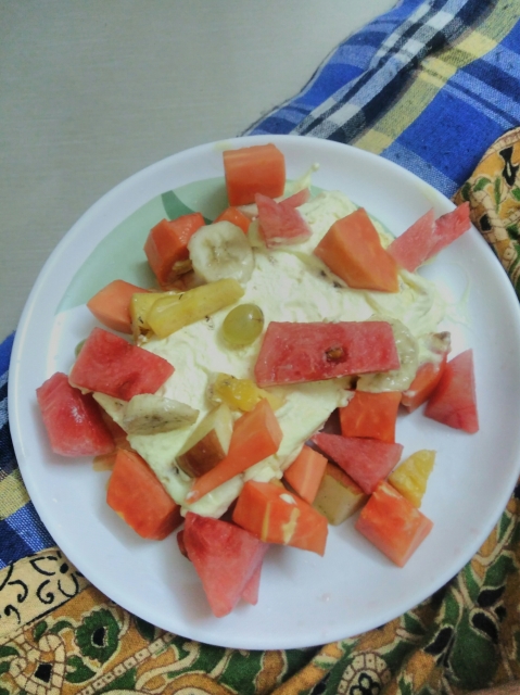 Icecream with mixed fruit by Biswajit Ganguly